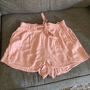 Pink Paperbag Shorts